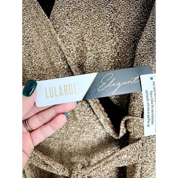 LulaRoe Elegant Women's Gold Noelle Maxi Dress NWT Size Extra Large - Picture 3 of 6